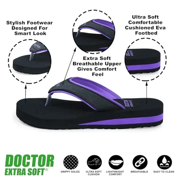 Women’s Orthopedic & Diabetic Purple MCR Slippers